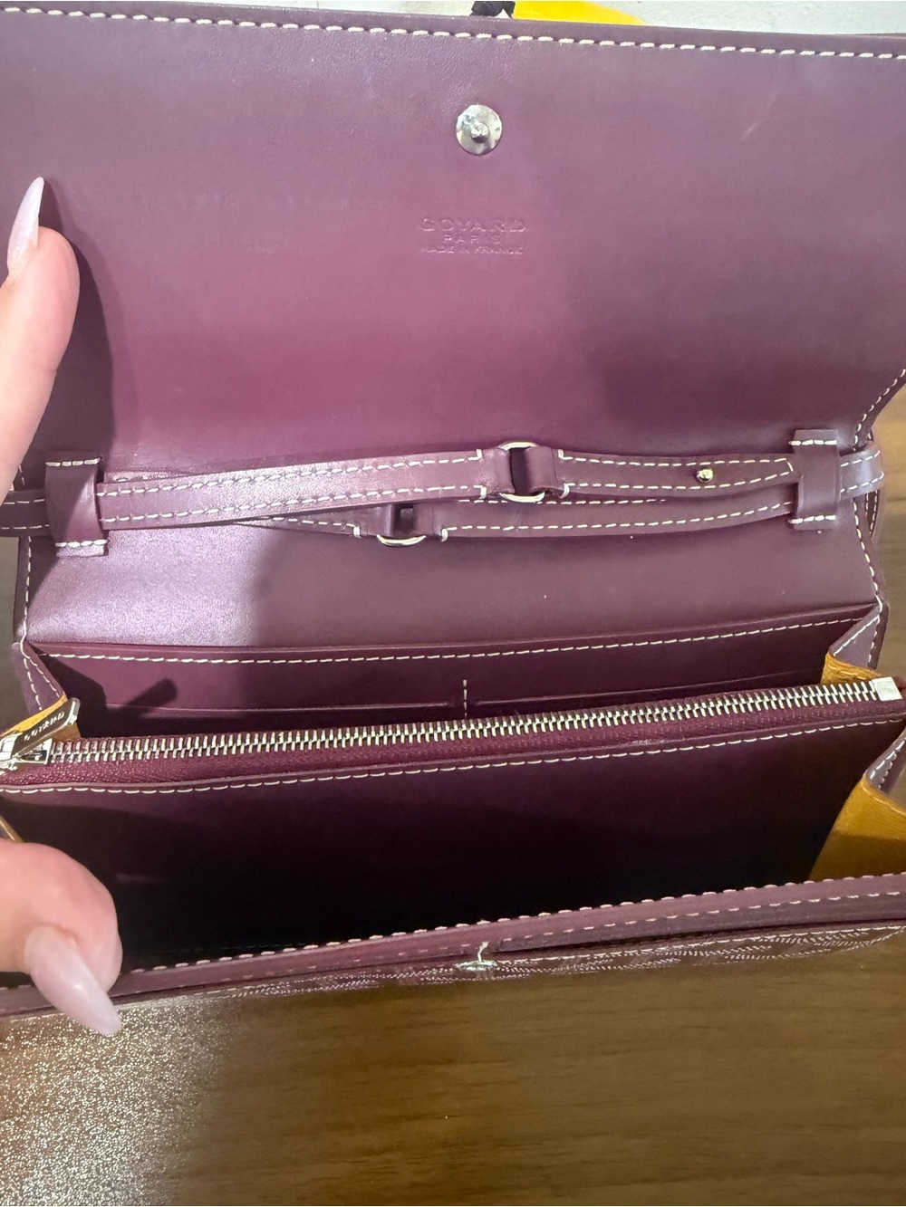 Goyard Brown Chevron Crossbody with Pink Heart Graphic- limited edition - Picture 2 of 3